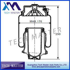 Saco do suporte do ar para foles traseiros da suspensão do ar de Mercedes W164 1643201025